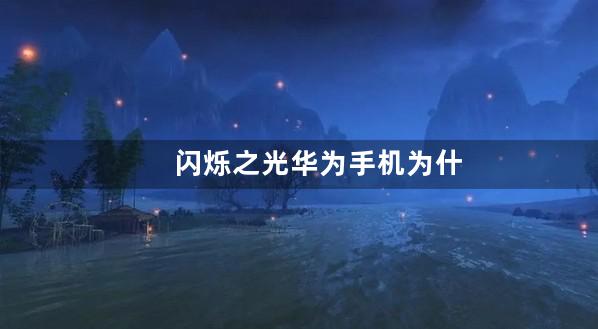 闪烁之光华为手机为什么充值不了