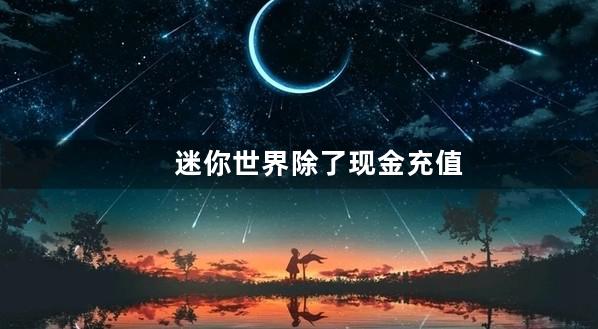 迷你世界除了现金充值还能怎样买皮肤